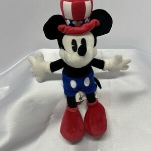 Disney Parks Mickey Mouse Plush 11" 4th‎ of July USA Patriotic Stuffed Plush NWT